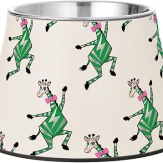 Забавные танцующие лошадки, бело-зеленые миски для корма для собак, кошки, кролики, птицы, подходящие для кошек, кроликов и птиц с красивыми усами.