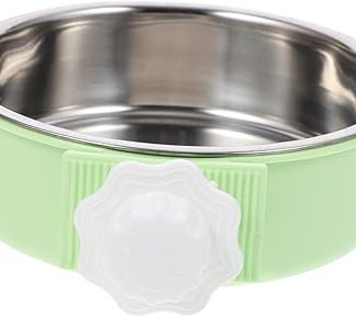 Подвесная клетка для собак из нержавеющей стали, зеленая, с защитой от опрокидывания, безопасная и легко моющаяся, идеально подходит для клеток и лежанок.