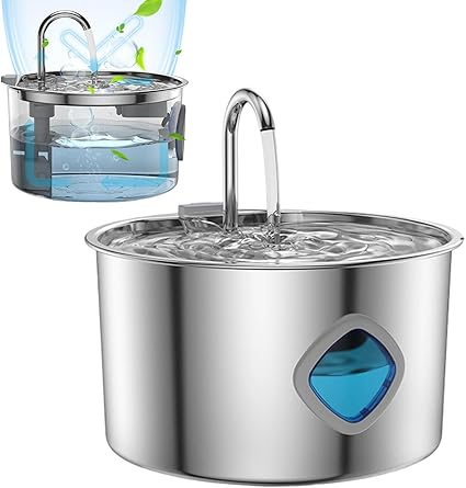 Поилка для кошек, 3,2 л, встроенная, автоматическая кормушка, товары для животных, для щенков, котят, крупных, средних и мелких пород, питьевая система.