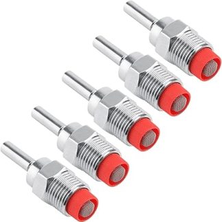 aqxreight 5 шт. Автоматические поилки из нержавеющей стали и меди, красные, для изготовления поилок, диспенсеры и емкости Waterpig, стальные поилки без остатков корма