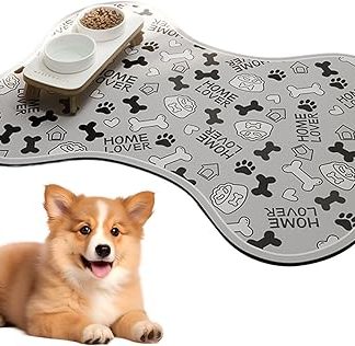 Силиконовый коврик - противоскользящий коврик из диатомитовой грязи для собак, водонепроницаемая защита пола с впитывающей функцией, для кормления домашних животных в домашних условиях.