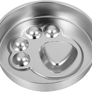Миска для собак из нержавеющей стали, нескользящая тарелка для медленного поедания пищи, металлическая миска для медленного поедания пищи для щенков или кошек.