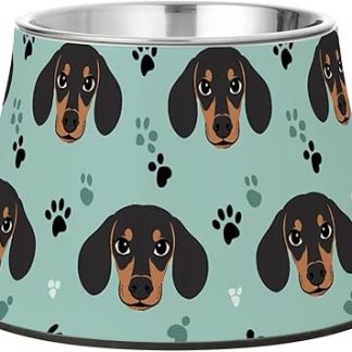 Нескользящая миска для корма для собак из нержавеющей стали для средних собак, помогающая справиться с усталостью.