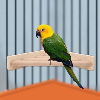 Жердочки для птичьих клеток Pssopp, деревянная игрушка-измельчитель для попугаев и какаду, забавная игровая и тренировочная платформа.