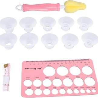 Набор для подбора размера фланца Fafeicy, мягкий силиконовый измерительный инструмент для сосков с 10 вставками-фланцами для кормящих матерей, позволяющий определить правильный размер молокоотсоса.