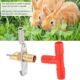 Набор из 10 медных поилок для кроликов Omabeta, герметичные ниппели для легкой установки, подходит для владельцев кроликов.