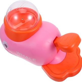 Интерактивный вращающийся диспенсер для лакомств в форме кита с кнопкой для медленной подачи, подходит для маленьких, средних и больших собак, для дрессировки в помещении.