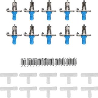 Диспенсер для воды для кроликов, капельница, автоматическая система поения с 10 поилками-ниппелями.