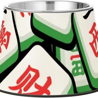 Миска для еды в виде мультяшных животных для маджонга, зеленая, с нескользящей поверхностью, из нержавеющей стали, для кошек, которых кормят медленно, с усами.