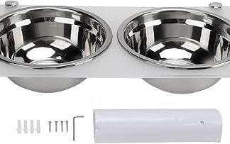 0,8 л, настенная миска для собачьего корма, миска для собачьего корма на подставке, подвесная миска для щенков на подставке с прозрачной ручкой, миски для корма с