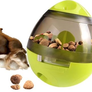 Игрушка-диспенсер для лакомств для собак, мячик для угощений, диспенсер для корма, интерактивная игрушка, для собак, которые едят медленно, мячик для угощений для маленьких, средних собак и кошек (зеленый)