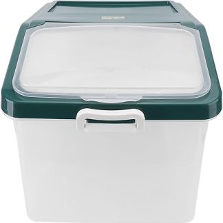 Диспенсер для хранения риса HEEPDD, пищевой полипропиленовый контейнер с мерными стаканчиками для хранения рисовой муки, ингредиентов для корма для животных, кухонный органайзер.