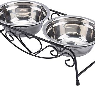 Универсальная кормушка для кошек, многофункциональная кормушка для кошек, двойные миски для воды из нержавеющей стали для собак.