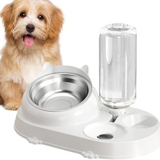 Приподнятая миска для корма для животных, способствует здоровому пищеварению, медленная подача воды, наклон на 16 градусов, защита от брызг, автоматическая система подачи воды, для животных.