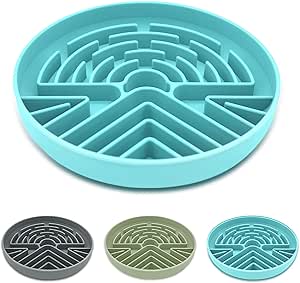 Миска Lesipee Anti-gluttony для крупных и маленьких собак, миска Slow Feeder с нескользящим основанием, интерактивная миска для кормления, предотвращающая обжорство, силиконовая миска-головоломка для собак.