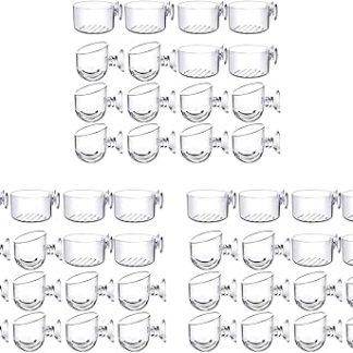 ISTOVO 48 шт. подставок для водных растений, прозрачные акриловые горшки для водных растений с присосками, декор для аквариума, 2 формы.