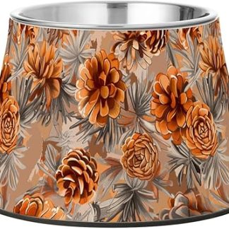 Миска для собак в богемном марокканском стиле, имитирующая сосновую шишку, с подставкой, из нержавеющей стали, для ваших любимых питомцев.