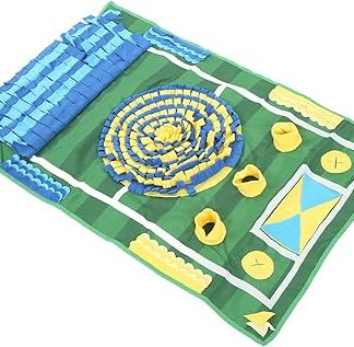 Интерактивный коврик для кормления и снятия стресса и обоняния Yctze Pet Sniffing Pad - дизайн в виде футбольного поля.