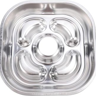 Миска для медленного кормления Asixxsix, нескользящая миска из нержавеющей стали 304 с защитой от проливания, для средних и крупных собак.