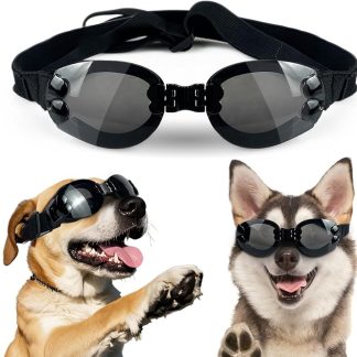 Dog Sunglasses Dog Goggles Protection Adjustable Strap Foldable Pet Sunglasses for Small Medium Dogs