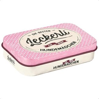 Ретро-лакомства Nostalgic-Art, 6 x 9,5 x 2 см, отпечаток лапы - Лакомства для девочек - Идея подарка для владельцев собак, Жестяная коробка для лакомств, Винтажный стиль