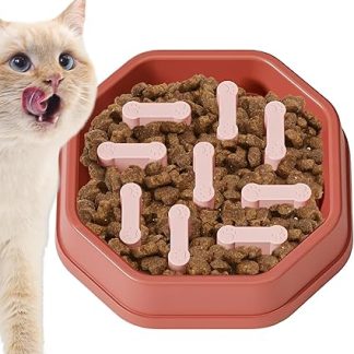 Для собак, которые едят медленно | Защита от удушья | Замедлите темп кормления - подходит для корма для воды и сухого корма для собак, щенков и кошек мелких, средних и крупных пород.