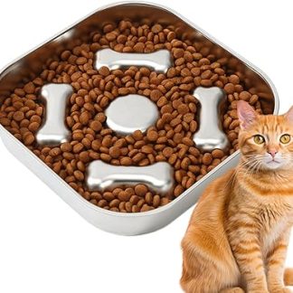 Медленная подача корма - миска для домашних животных из нержавеющей стали, предотвращающая удушье, для вылизывания как в помещении, так и на улице.