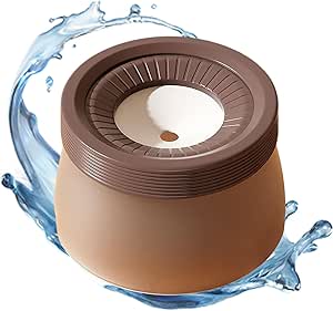 Миска для воды для собак с защитой от проливания - 1200 мл, медленная поилка для щенков, большая плавающая поилка - для сада, дома и интерьера.