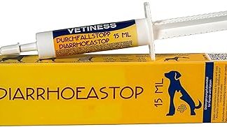 Паста EnteroFit Diarrhea Stop для собак, 15 мл - при острой диарее и кишечных расстройствах - пищевая добавка с активированным углем, бентонитом и пробиотиком Enterococcus faecium.