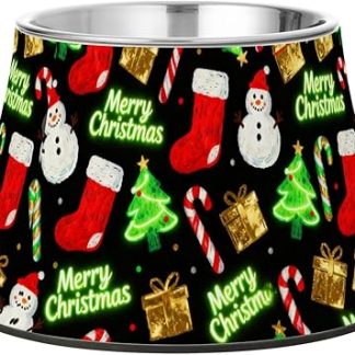 Рождественские миски для кормления собак Снежинка Усовершенствованная миска для кошачьего корма из нержавеющей стали Медленное кормление Удобное кормление