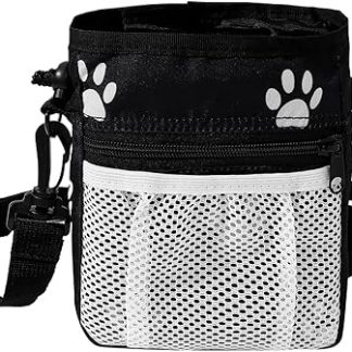 Сумка для собачьих лакомств - Водонепроницаемая поясная сумка с диспенсером для пакетов для уборки экскрементов - Сумка для лакомств для дрессировки питомцев, поясная сумка для щенков и других животных.