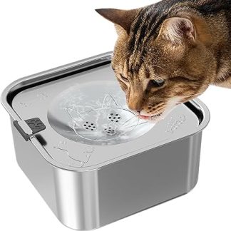 Миска для воды, нержавеющая сталь, 3 л, большая вместимость, кормушка для собак, непроливаемая, прочная миска для кемпинга, дома, путешествий, клетки, заднего двора, патио, кормления.