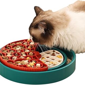 Интерактивная вращающаяся миска для корма для собак Slow-Down - Maze Bowl | Обеспечивает безопасное и здоровое питание вашего щенка, снижает стресс.