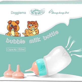 Бутылочка Doggiema для племенных кошек, силиконовые соски со шприцем, для новорожденных, щенков, зайцев, белок.