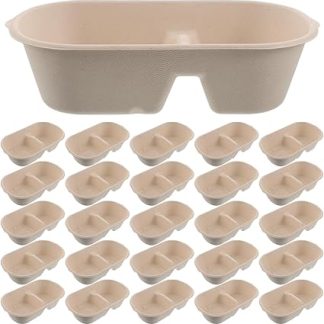 50 мисок для воды и корма для собак в клетках, двойные миски для щенков в клетках.