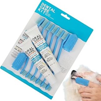 Набор зубных щеток для собак - портативное средство для удаления грязи, освежает дыхание - двусторонний набор для чистки зубов | Для собак и кошек разных размеров на каждый день