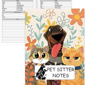 Информационные листы для владельцев домашних животных — многофункциональные профессиональные заметки, дневник для владельцев питомцев, для щенков, кошек, дома, в путешествиях, в помещении и на улице.