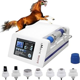 Аппарат для ударно-волновой терапии для животных, массажер для суставов мощностью 300 МДж с 7 насадками для глубокого массажа тканей, для облегчения боли в суставах и мышцах у животных.