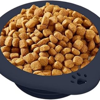 Складная силиконовая фляга объемом 300 мл с карабином для домашних животных | Для отдыха на природе, походов, пляжа, дома, щенков и котят |