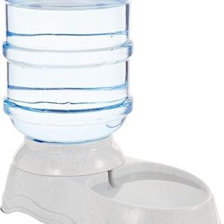 Диспенсер для корма и воды для домашних животных Amazon Basics, поилка, 3,8 л, размер S, прозрачный, 1 шт.