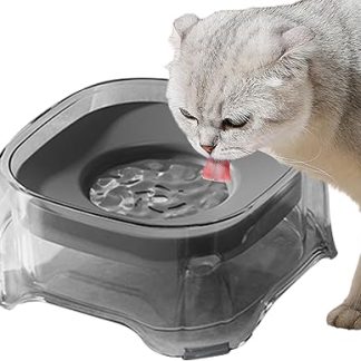 Непроливаемая миска для воды, защищенная от брызг поилка для домашних животных, предотвращающая удушье, поилка для щенков, котят, кошек и других животных среднего размера.