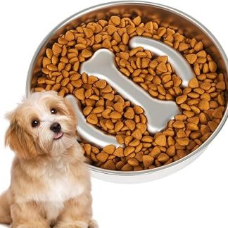 Миска для собак, миска для медленного кормления, миска для медленного приема пищи, для собак, здоровое питание, диета, защита от удушья, уход за домашними животными, миска для вяленой говядины, курицы, сливочная