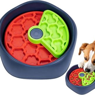 Миска для медленного кормления щенков, нескользящая кормушка - вращающийся лабиринт из 3 слоев предотвращает проглатывание | Для щенков, дрессировки, здоровья, питания, активности