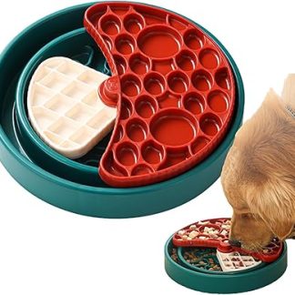 Интерактивная миска для корма для собак Slow-Down Dog Food Bowl - Food Maze Interactive Rotating Bowl обеспечивает безопасное и здоровое питание, а также снижает стресс у питомцев.