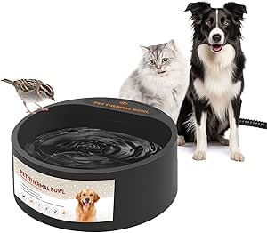 Миска с подогревом Namsan для собак, с защитой от замерзания, шнуром, предотвращающим жевание (165 см), объемом 2,2 л.