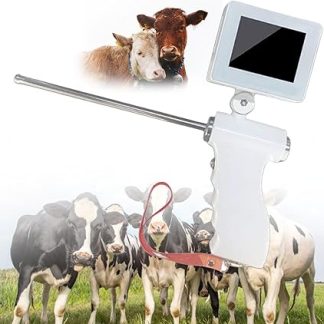 Аппарат для искусственного осеменения коров, оснащенный 15-мегапиксельной камерой. Профессиональный аппарат для искусственного осеменения со стальным зондом. Ветеринарные инструменты. Инструменты для животноводства.