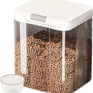 Контейнер для хранения корма для домашних животных - герметичный прозрачный контейнер для собачьего корма для дома и кухни с легкодоступной крышкой, органайзер для кладовой, дизайнерский.