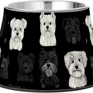 Набор мисок для нескольких собак породы шнауцер с подставкой, кормушка из нержавеющей стали, миска для питомца, для собак среднего размера, Whiskers Relief