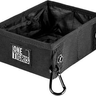 Складная миска для собак OneTigris 0,9 л, дорожная миска для питья, сумка для корма для собак, для дрессировки и активного отдыха на природе, многоразовая упаковка.