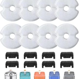 Фильтры для поилок для кошек, автоматические фильтры для поилок для домашних животных | Безопасные регулируемые детали системы фильтрации воды для собак и котят